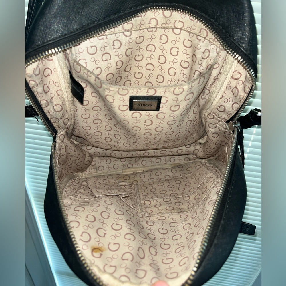 Guess Small Black Leather Backpack - image 2